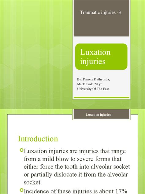 Luxation | PDF | Health Care | Clinical Medicine