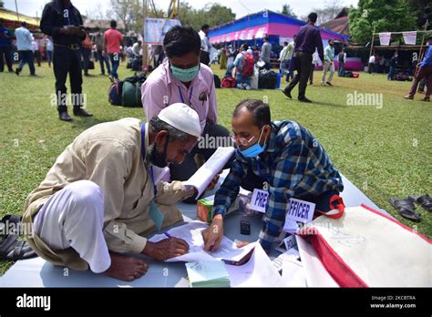 Polling Officers Check The Election Materials After Collecting Them