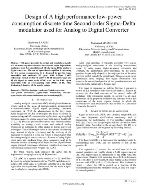 Pdf Design Of A High Performance Low Power Consumption Discrete Time