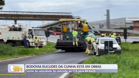 Por Causa De Obras Rodovia Euclides Da Cunha Tem Velocidade Reduzida