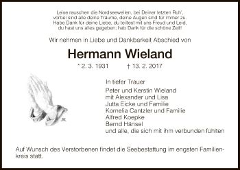 Traueranzeigen Von Hermann Wieland Trauer HNA De