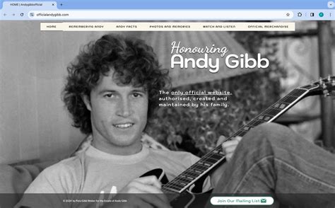 HOME | Official Andy Gibb