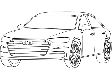 Coloriage Voiture Audi Télécharger Et Imprimer Gratuit Sur