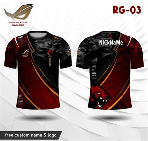 Promo Jersey Republic Of Gamers Baju Rog Kaos Game Diskon Di Seller