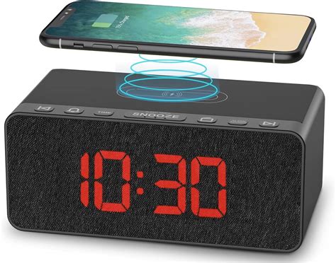 Amazon BUFFBEE Digital Alarm Clock FM Radio 10W Fast Wireless