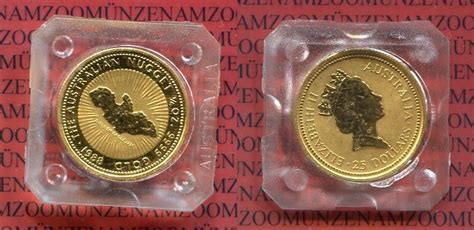 25 Dollar Goldmünze Australien Nugget Känguruh 1 4 Unze Gold 1988 Gem