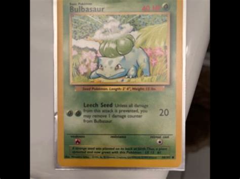 Rare 1995 Pokemon Bulbasaur 40hp Card 44102 Ungraded Mint Condition Ebay