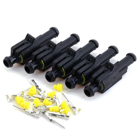 Sell 5 Kits 1 Pin Way Sealed Waterproof Automotive/Marine Electrical ...