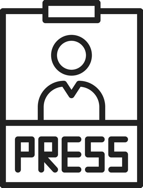 Press Pass Icon Vector Image 23934010 Vector Art At Vecteezy