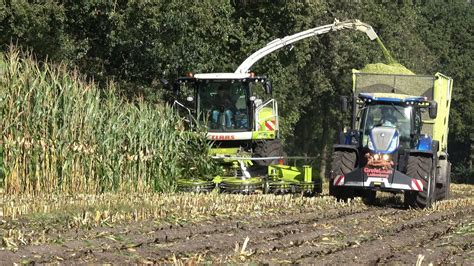 Mais Hakselen En Inkuilen Door Loonbedrijf Grefelman Met Claas Jaguar