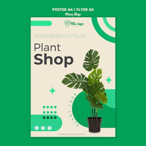 Premium Psd Plant Care Poster Template