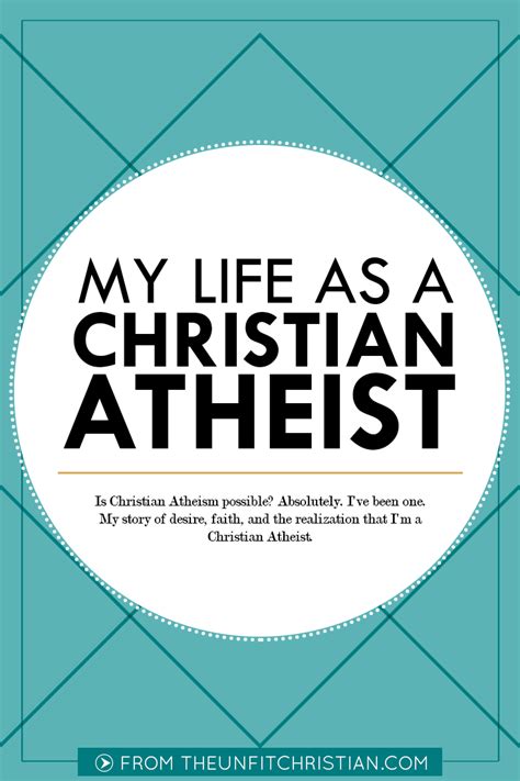 I’m a Christian Atheist. – Unfit Christian