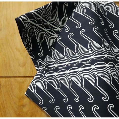 Jual Kain Batik Cap Sewarna Hitam Putih Liris Kembar Shopee Indonesia