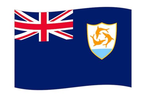 Premium Vector Waving Flag Of The Country Anguilla Vector Illustration