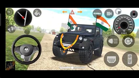 Z BLACK MAHINDRA THAR OFFROADING IN FARMS INDIAN CAR SIMULATOR 3D