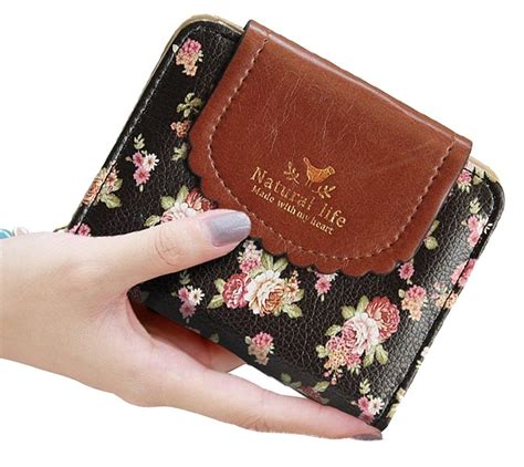 Womens Small Wallet Cute Floral Soft Leather Coin Purse T For Her