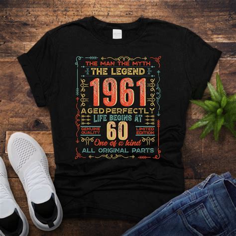 Th Birthday Shirt For Men Vintage T Shirt For Him Etsy