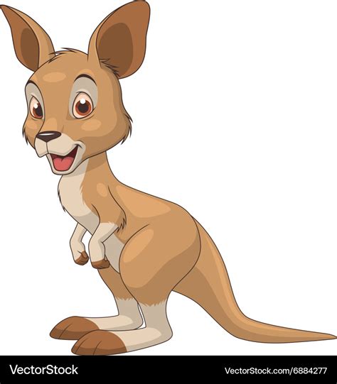 Cute baby kangaroo Royalty Free Vector Image - VectorStock