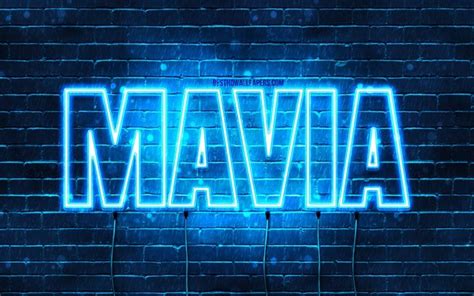 Download Wallpapers Mavia 4k Wallpapers With Names Mavia Name Blue