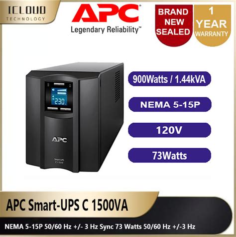 Apc Smart Ups C1500 900 Watts 15kva Iec 320 C14 230v 8 Iec 320