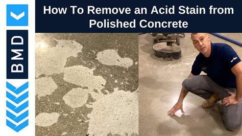 How To Remove An Acid Stain From Polished Concrete YouTube