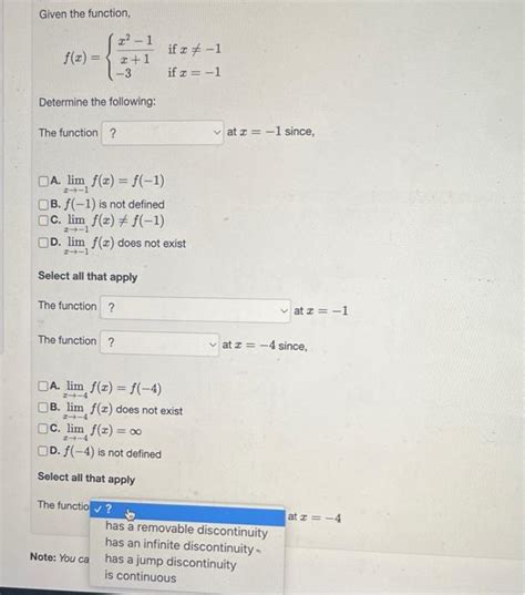 Solved Given The Function F X {x 1x2−1−3 If X −1 If X −1