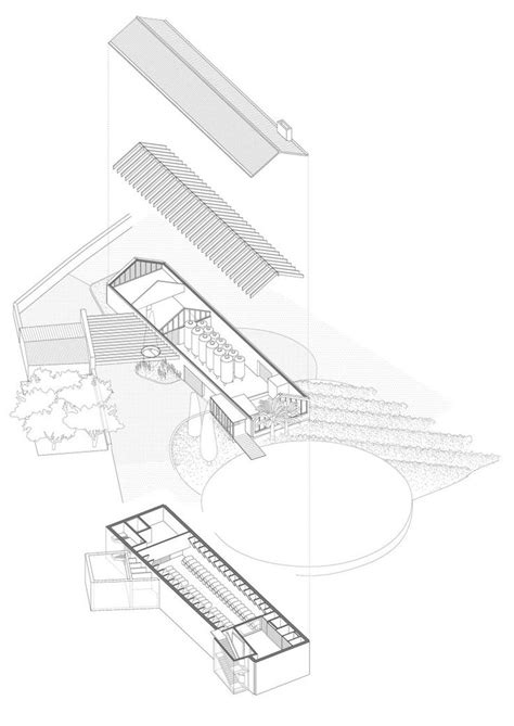 Axonometr A Explotada Ampliaci N De Bodega Ribas Por Rafael Moneo