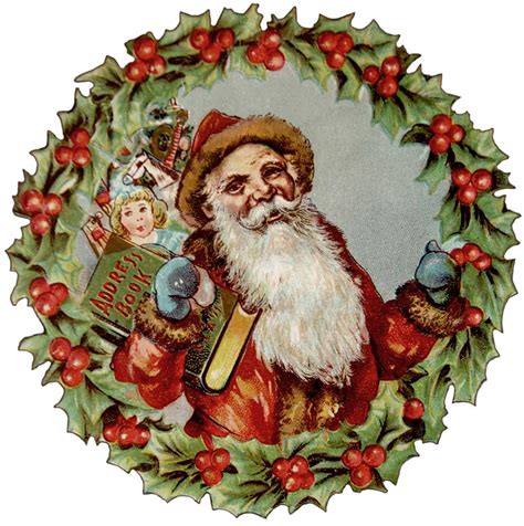 Vintage Santa Clip Art Vintage Fangirl