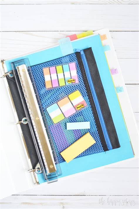 Simple Organization Binder for High School Students - The Happy Scraps