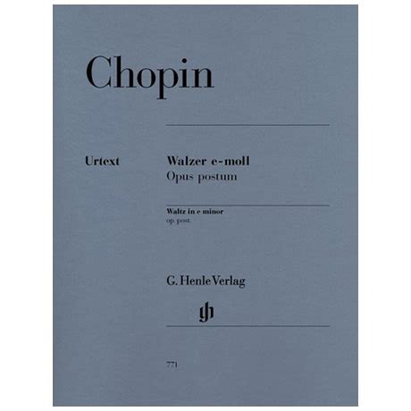 Chopin F Walzer E Moll Op Post Klaviernoten Jetzt Bei Paganino