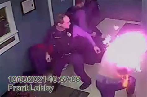 Disturbing Video Shows Man Doused In Sanitizer Burst Into Flames After Being Tased By Cops