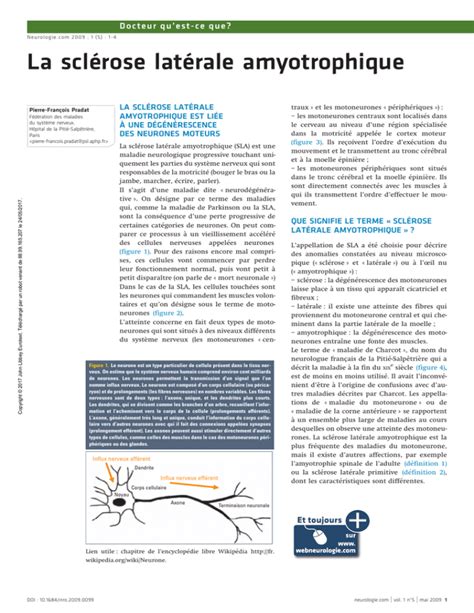 La sclérose latérale amyotrophique