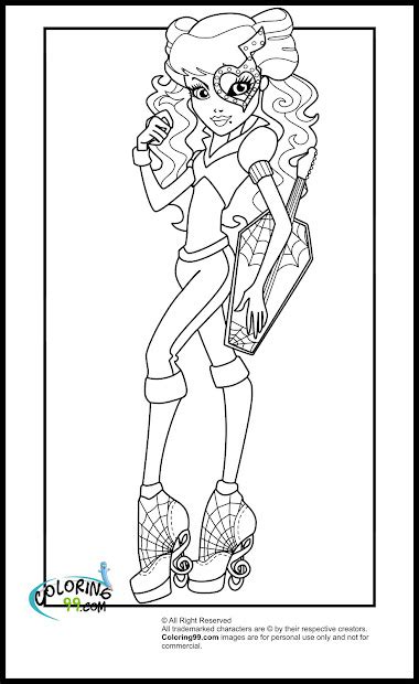 Monster High Operetta Coloring Page Free Printable Coloring Pages