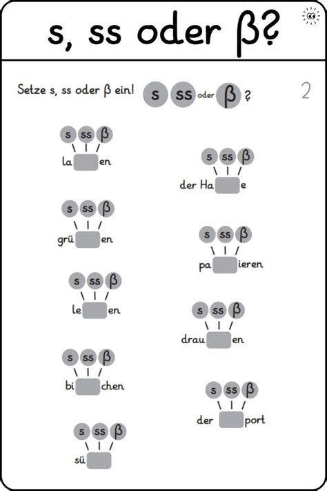 s ss oder ß 4 ABs mit Lösungen Merksatz Wörterliste