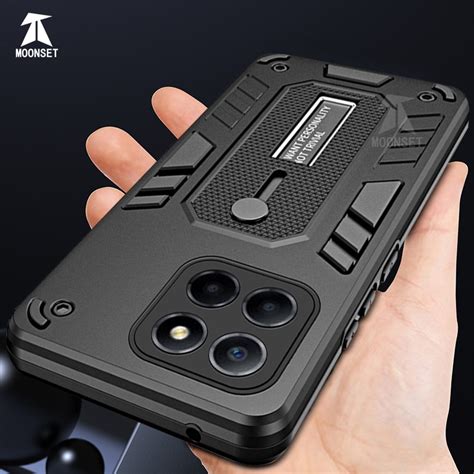 For Honor X8 5G X6 Funda Versatile Warrior Kickstand Hard Back Borde