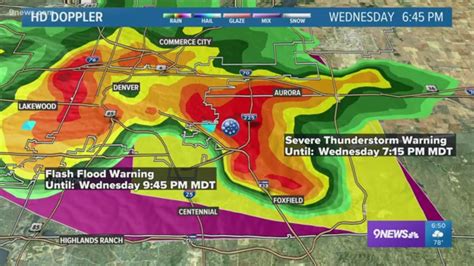 Severe Thunderstorm Over Metro Area Flash Flood Warning In Effect