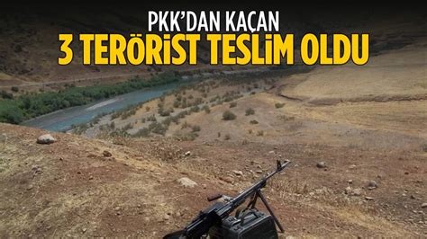 PKK dan kaçan 3 terörist teslim oldu