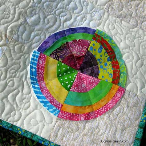 Bullseye Batik Quilt Freemotion By The River