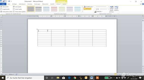 Tabellen In Word Erstellen Youtube
