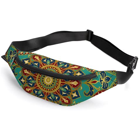 Lakimct East Aesthetics Print Fanny Pack For Men Women Waterproof Belt