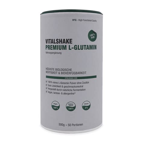 Vitalshake Premium L Glutamin Pulver Pharmaceutical Grade