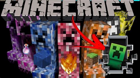 Os Novos Creepers Elementais No Minecraft Mais Poderoso Que