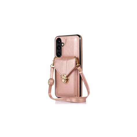 SKALO Samsung A15 5G PU læder Kortholder Cover Rosa guld Elgiganten