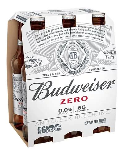 Nova Cerveja Bud Budweiser 0 Zero Sem Alcool 6longnecks355ml MercadoLivre