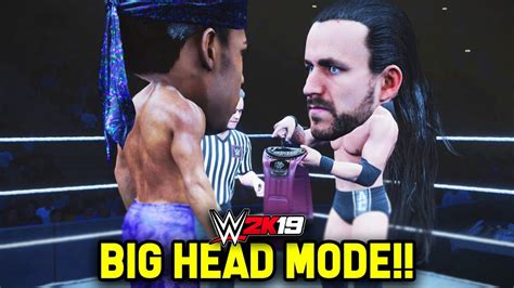 WWE 2K19 BIG HEAD MODE ADAM COLE VS VELVETEEN DREAM FULL MATCH