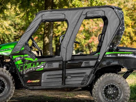 Superatv Soft Cab Enclosure Upper Doors For Kawasaki Teryx S