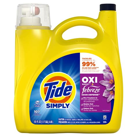 Tide Simply Oxi Boost Febreze Odor Defense Sunny Breeze Loads