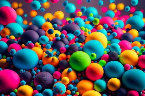 Premium Photo Abstract Multicolored Spheres Modern Background Design