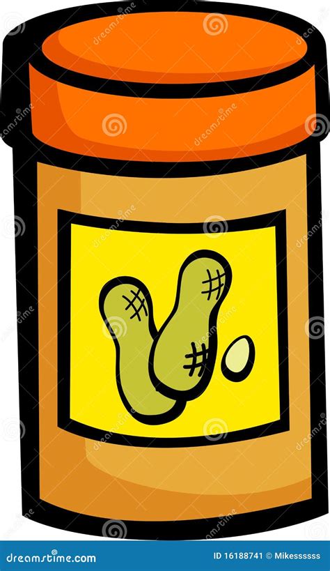 Peanut Butter Jar Vector Illustration Stock Vector Illustration Of