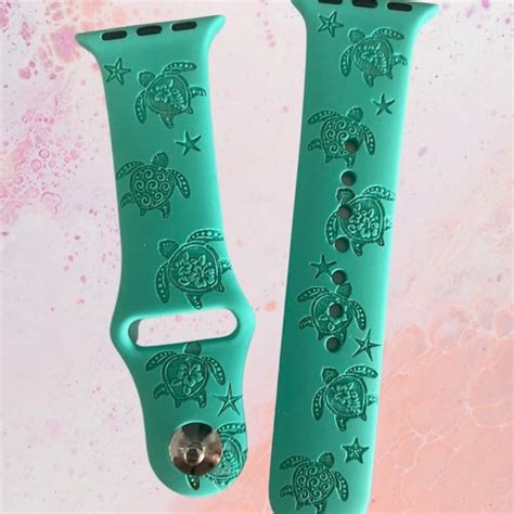 Butterflies Themed Engraved Apple Watch Bands Silicone And Etsy